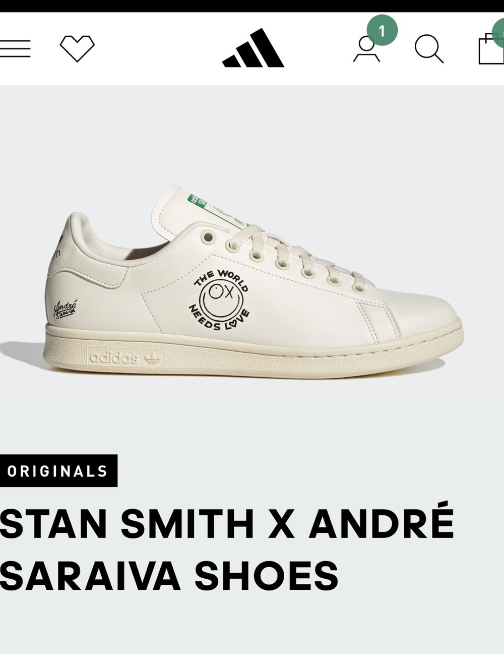 adidas Stan Smith X André Saraiva Sneaker - Cream